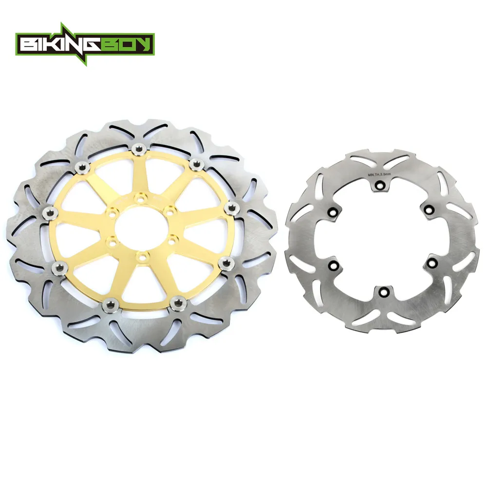 

BIKINGBOY Front Rear Brake Discs Rotors Disks for Aprilia MX 125 2004 2005 2006 2007 RS 125 REPLICA Extrema 92 93 94 95 96 97