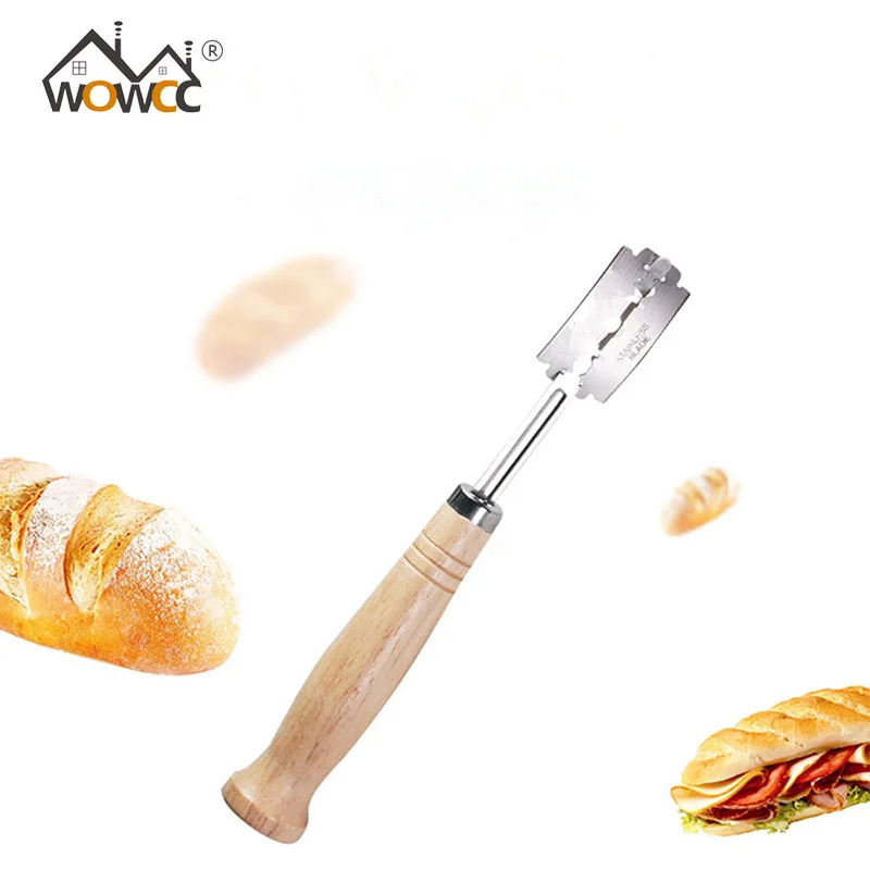 

WOWCC 1PC European Bread Arc Bread Knife Curved Bread Knife Cutter Baguette Cutting French Toas Cutter Prestrel Bagel