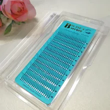 Большой Глаз секрет ручной работы предварительно раздували ресницы 3D узел объем ресниц России объем готовых вентиляторы C& D подкручивает ресницы