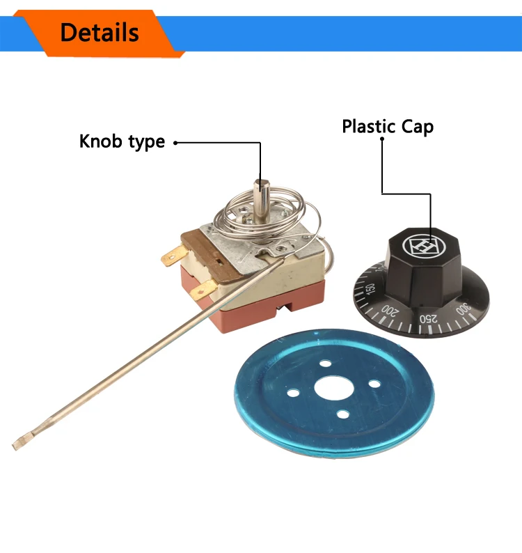 graus celsius pinos têmpera interruptor capilar dial de temperatura ajustável para forno elétrico