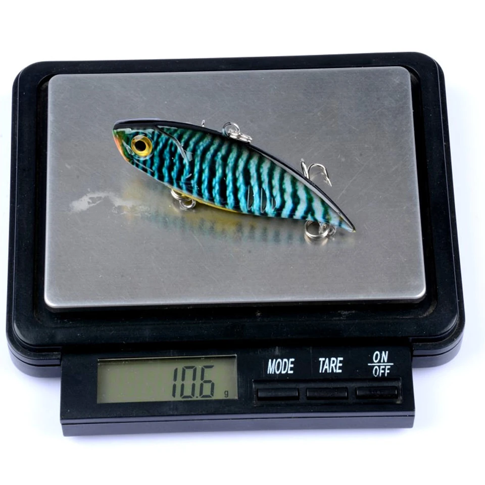 CAMMINARE PESCE Richiamo di Pesca 1 Pz 3D Occhi Nuovo disegno Pittura VIB Bait 6 colori Crankbait 6 5 cm 10 6g Tutti Nuoto Profondit  con 8 gancio in