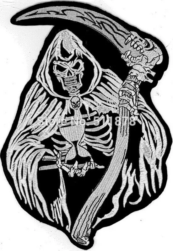10 &quotXXL Reaper смерть-дер-Totmacher Винтаж Outlaw MC вышитые мотоциклетные байкерские Клуб