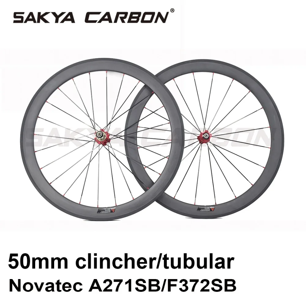 Discount Road bike full carbon wheels 50mm clincher wheels 50mm tubular wheels 20.5mm 23mm 25mm wide with NOVATEC A271SB F372SB hub 0 Discount Road bike full carbon wheels 50mm clincher wheels 50mm tubular wheels 20.5mm 23mm 25mm wide with NOVATEC A271SB F372SB hub 0