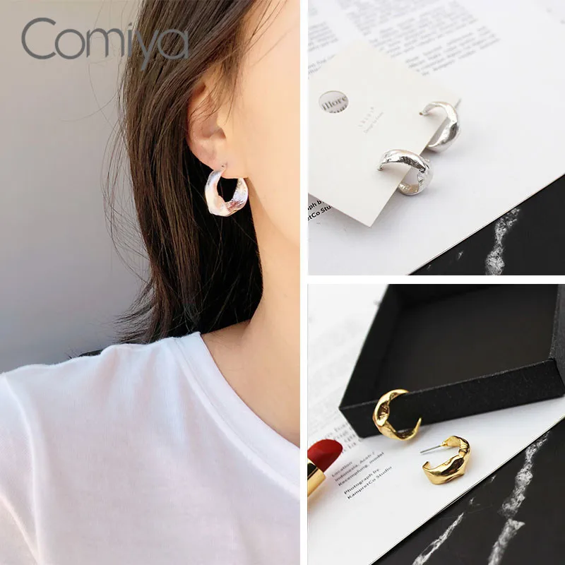

Comiya Drop Earrings Women Gold Color Zinc Alloy Circles Charms Fashion Bijoux Pendant Pendientes Korean Jewelry Dangle Earring