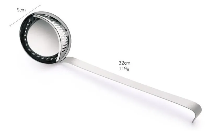 HIFUAR 2 в 1 ложка из нержавеющей стали с длинной ручкой ложки для каши с фильтром посуда кухонный дуршлаг инструменты