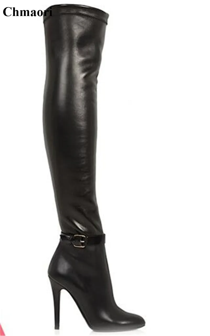 over the knee boots buckle