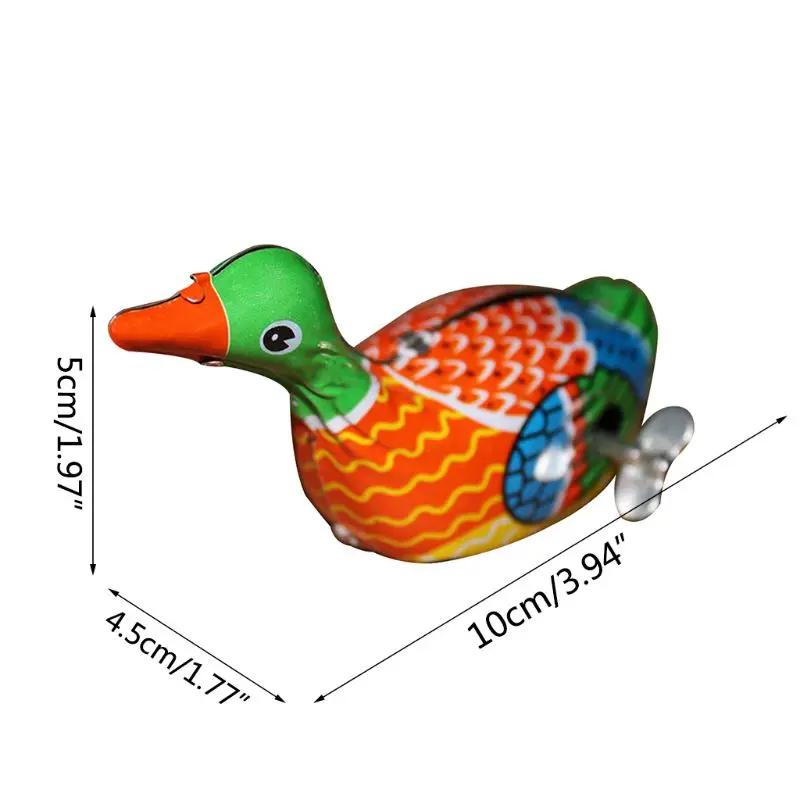 Ретро Винтаж классический заводной ветер ходьба металлический оловянный плавательный утка гусь детская игрушка Gift-S006