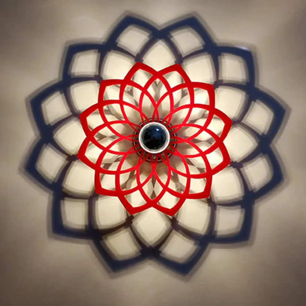 

Beautiful Flower Shadow Lamp Ceiling Light for Bedrooom Living Room Corridor Hotel Bedside Light Wall Decoration Art Light