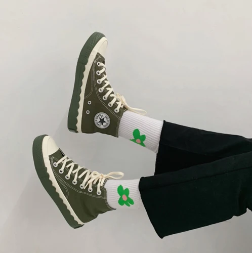 

2019 retro high-top canvas shoes female ins Korean version of the wild student flat-bottom Harajuku windsurfing shoes tide