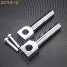 Zorbyz 1 ''с фокусным расстоянием 25 мм Хром мотоцикла заготовки Руль Бар стояки баров Крепление зажим для Harley крейсера изготовленный на заказ