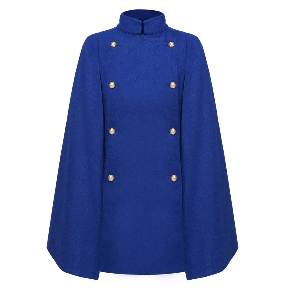 Popular Blue Cape Coat-Buy Cheap Blue Cape Coat lots from