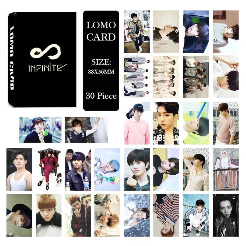 Youpop KPOP бесконечные только альбом ломо карты K-POP Новая мода самодельные бумажные фото карты фотокарты LK439 - Цвет: INFINITE