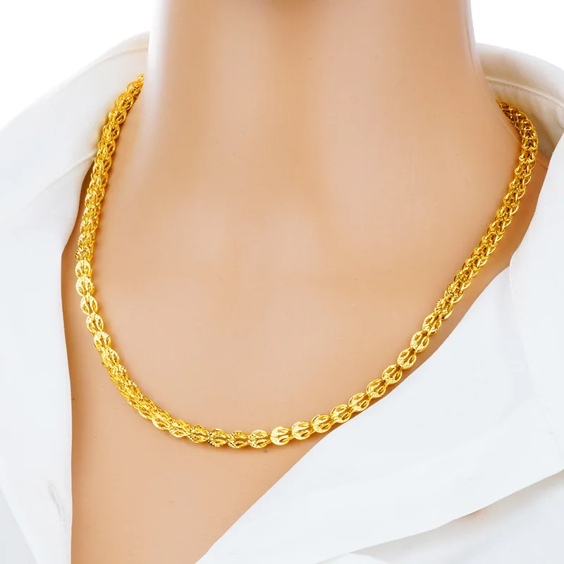 OMHXFC Европейская мода женская вечеринка свадебный подарок длинные 50 см элегантный Феникс Настоящее 18 к золотая цепочка ожерелье NL22
