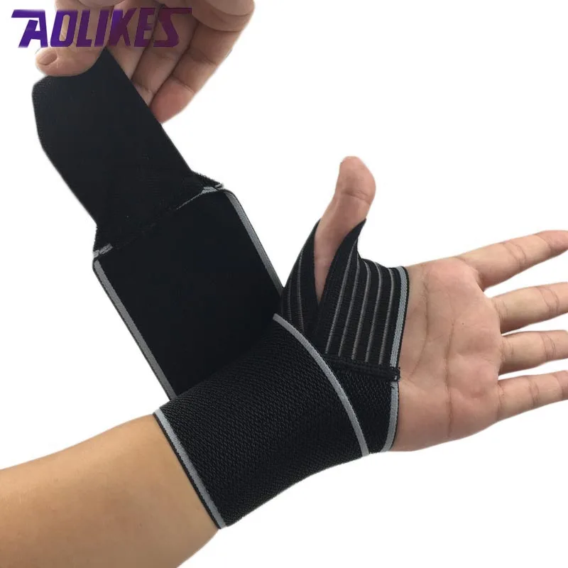 Sport Elastic Bandage For The Wrist Brace Support Fitness Bodybuilding Hand Wraps Wrist Guard Strap Tennis Wristband 2Pcs wrist brace wrist guard elastic bandage support