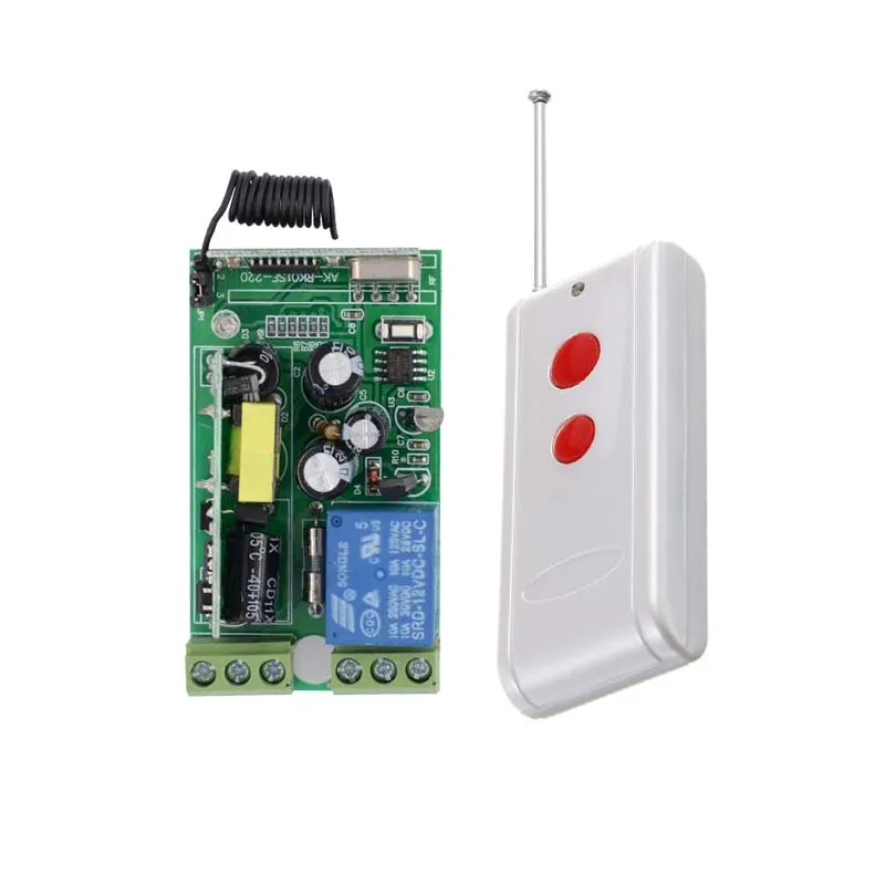 

AC85V-250V 110V 10A 1 CH RF Wireless Remote Control System transmitter receiver for Lighting Switch and other eletrical products