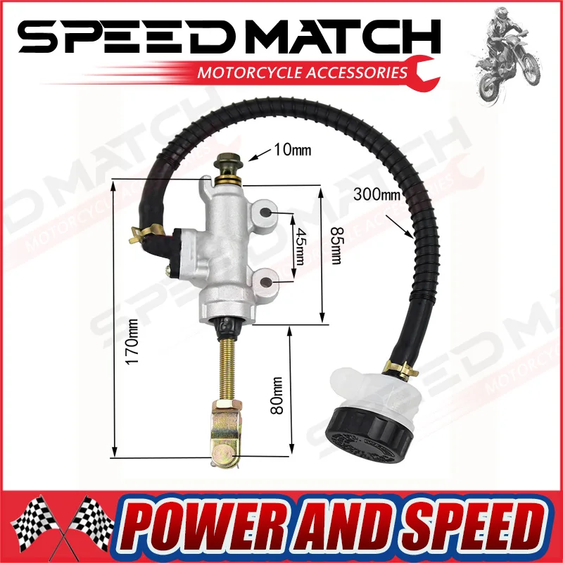 Atv Rear Foot Brake Master Cylinder Pump With Reservoir For Chinese