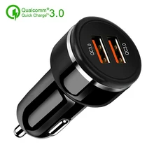 

Car USB Charger Quick Charge 3.0 Mobile Phone Charger 2 Ports USB fast Mini GPS for iPhone Samsung Xiaomi Huawei Tablet charger