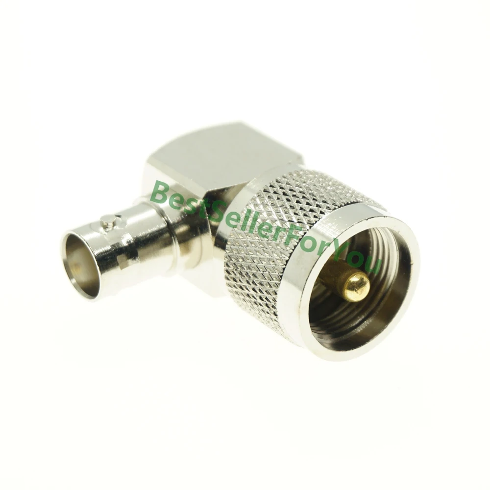 Right angle UHF male PL-259 PL259 to BNC female 90 degree L Type Adapter RF Coaxial Coax connector connector socket pl259 pl 259 so239 so 239 uhf male crimp for rg5 rg6 lmr300 rg304 5d fb cable rf coaxial adapters