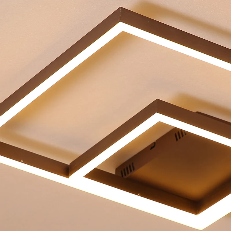 Квадратный светодиодный потолочный светильник, современный акриловый потолочный светильник для гостиной, спальни, столовой, светодиодный потолочный светильник, Светильники для дома