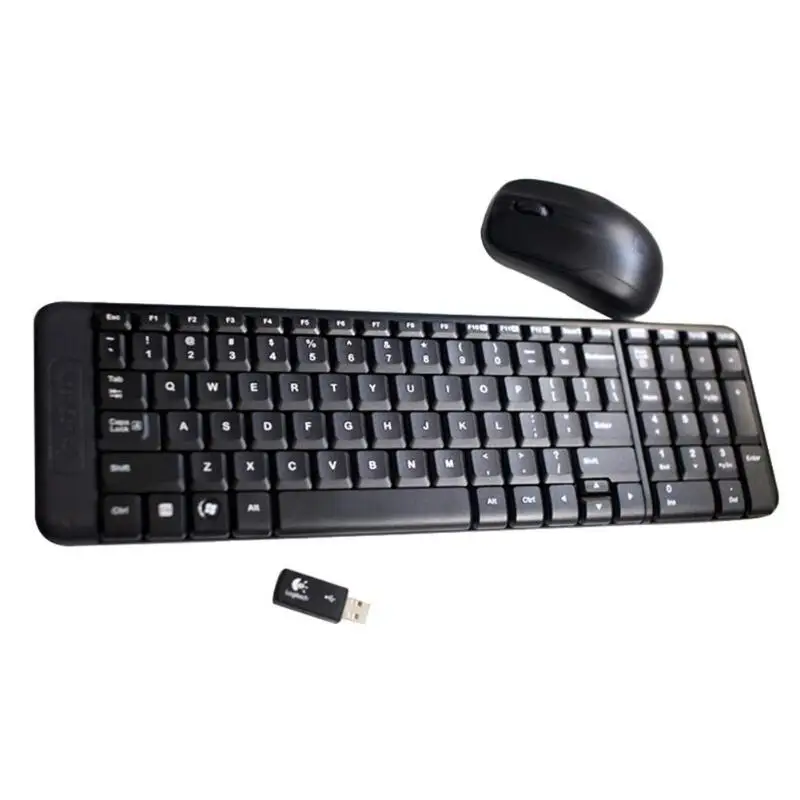 Беспроводная клавиатура-Мышь logitech MK220, 104 клавиш, 2,4 ГГц, клавиатура, 1000 точек/дюйм, мышь, комбо, usb-приемник, комплект периферийных устройств для компьютера