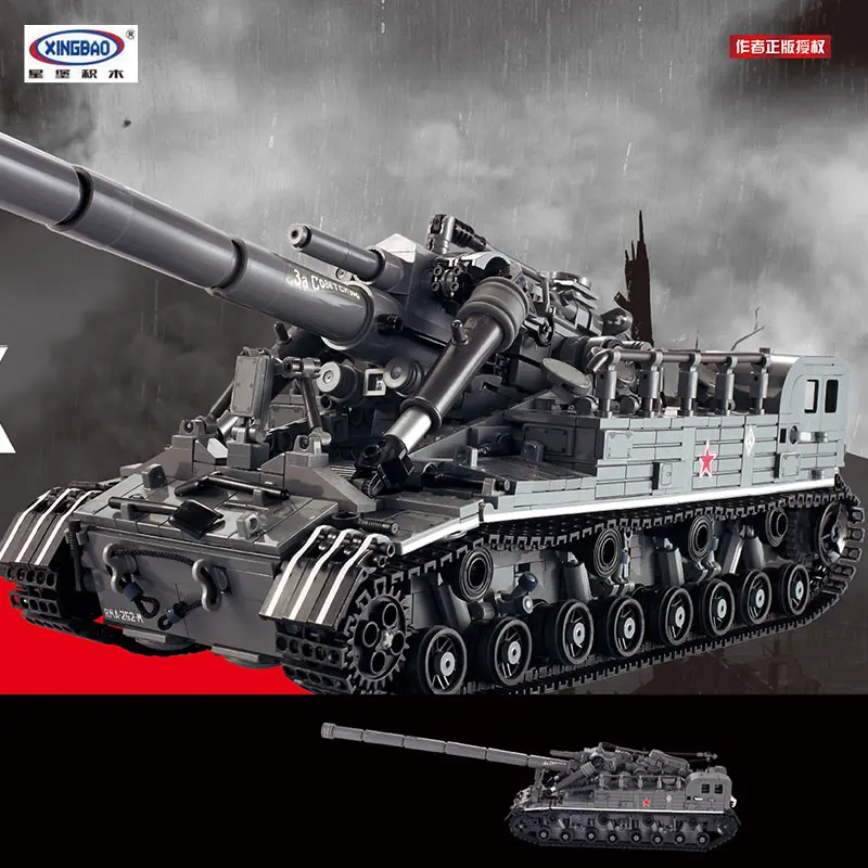IN STOCK XINGBAO 06001 1389Pcs Creative MOC Military Series The T92 Tank Set Education Building Blocks