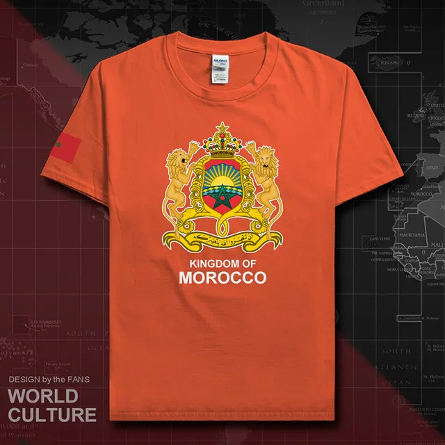 The Western Kingdom of Morocco Moroccan men t shirt fashion nation team cotton t-shirt man sporting clothing tees country MAR 20