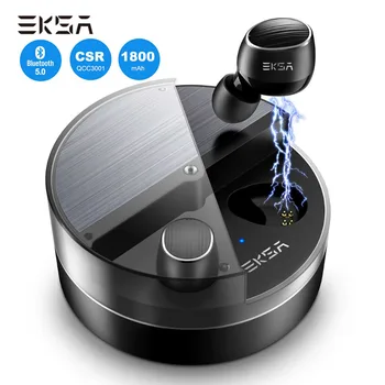 

EKSA Bluetooth 5.0 Earphone TWS Stereo Sport In Ear Wireless Earbuds Mini Headset With Noise Cancelling Microphone Handsfree