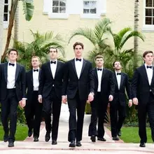 Черный Жених шафер смокинги, выполненный на заказ формальные мужские костюмы приталенный костюм свадебные костюмы для выпускного вечера для мужчин(куртка+ брюки+ галстук-бабочка