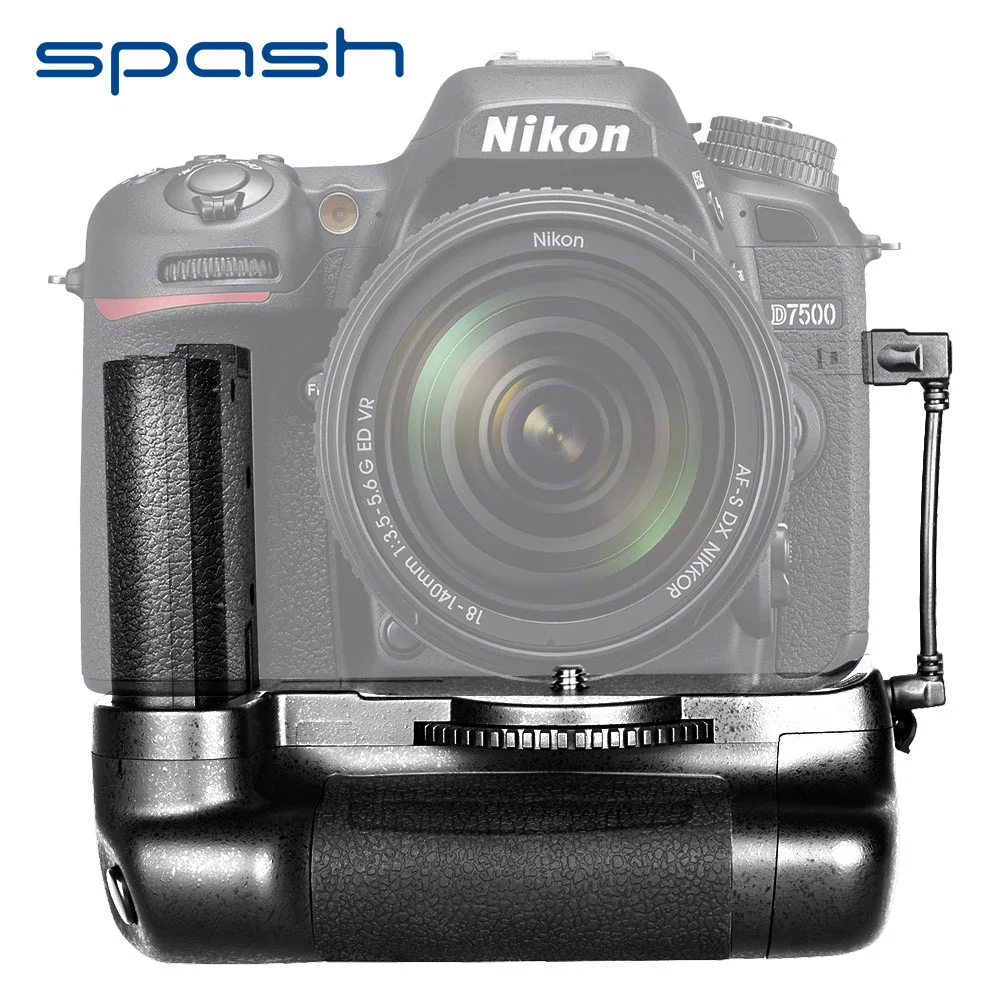 Spash мульти-мощная Вертикальная Батарейная ручка для Nikon D7500 DSLR камеры держатель батареи работает с EN-EL15 профессиональные аксессуары