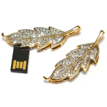 

Creative Gift Tree Leaf Necklace Usb 32GB Pendrive 64 GB Flash Memory Stick Disk Card Disk On Key 64GB Pen Drive 32GB 16GB 8GB