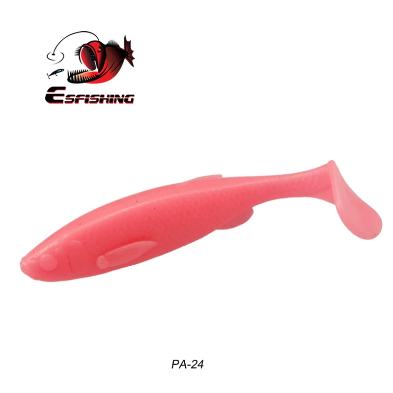 ESFISHING новая Мягкая приманка Shad Bleak Paddle Tail 125 мм 20 г 4 шт. искусственная приманка для ловли карпа T Tail Jigging Lure - Цвет: PA24