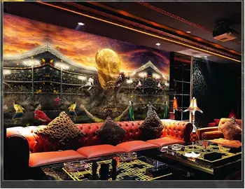 

Custom photo 3d wallpaper Non-woven mural picture wall sticker Creators mural art solicitous football 3d wallpaper European