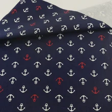 Темно-синий морской якорь хлопок ткань лоскутное шитье швейная ткань ремесла постельные принадлежности украшения Teramila ткань, домашний текстиль