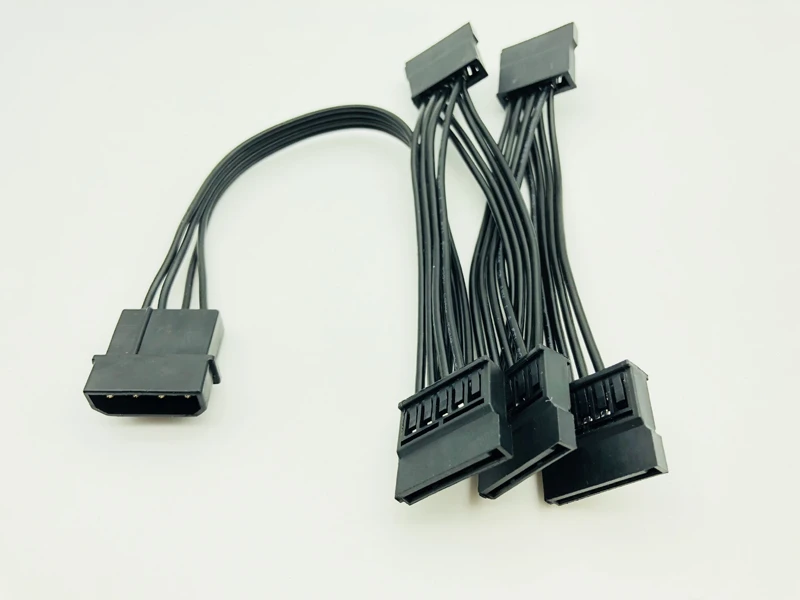 Cable 18AWG Wire for Hard Drive 4Pin IDE Molex to 5-Port 15Pin SATA Power Cable Adapter Cord Lead HDD SSD PC Computer for Miner Cable 18AWG Wire for Hard Drive 4Pin IDE Molex to 5-Port 15Pin SATA Power Cable Adapter Cord Lead HDD SSD PC Computer for Miner