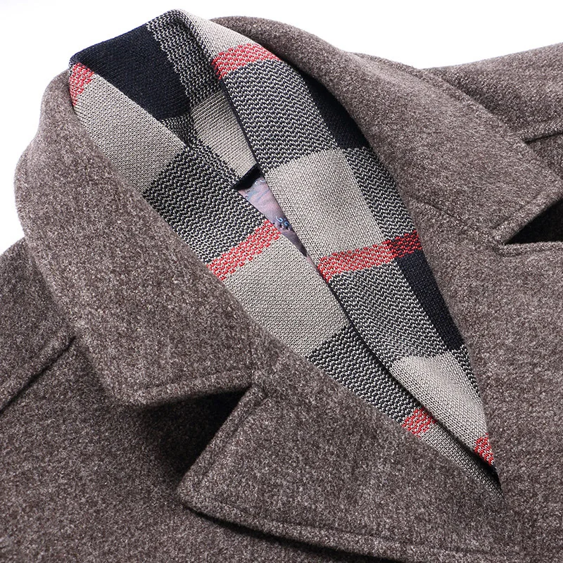 New Winter High quality Men's Wool Jacket Coat Fashion Business Thicken Woolen Trench Coat Male Detachable Scarf collar Overcoat New Winter High quality Men's Wool Jacket Coat Fashion Business Thicken Woolen Trench Coat Male Detachable Scarf collar Overcoat