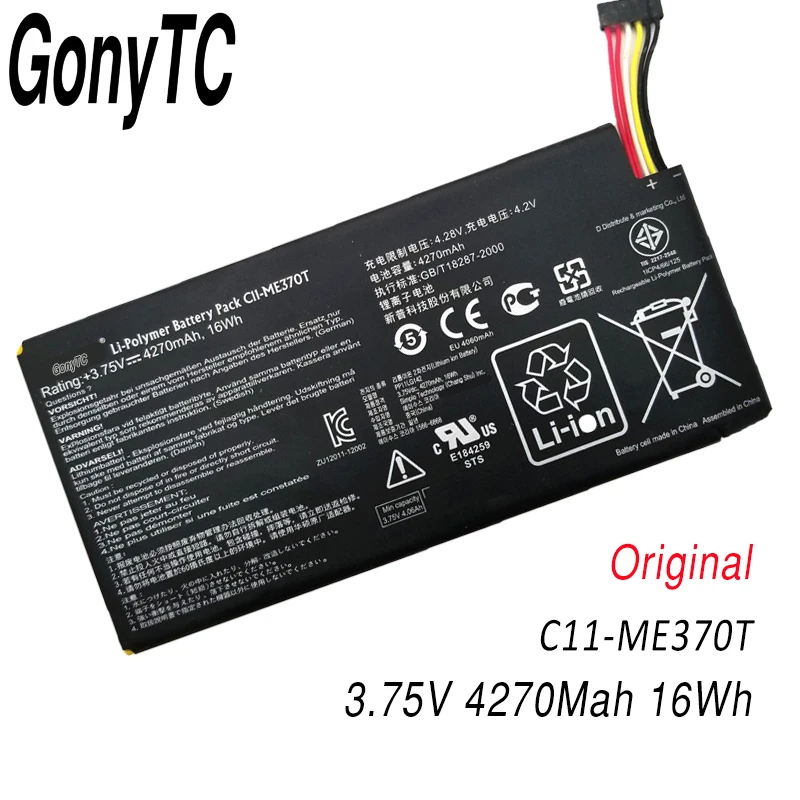 

4325mAh 16Wh C11-ME370T C11 ME370T 3.7V Replacement Li-Polymer Battery For ASUS FOR Google nexus7 1 Generation Original battery
