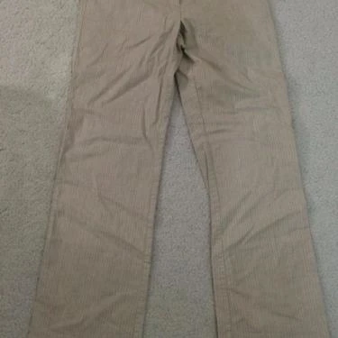 Studio 1940 pants womens size 10 tan stripe cotton blend 32 x 30.5 (1)