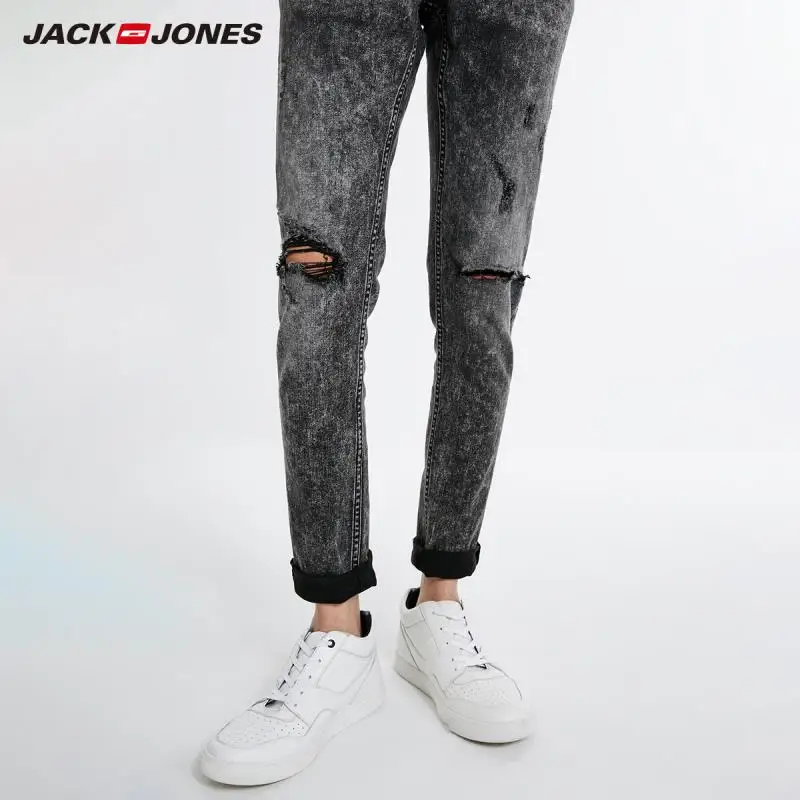 JackJones осенние мужские крутые рваные винтажные повседневные джинсы, джинсовые штаны, мужская одежда 218332598