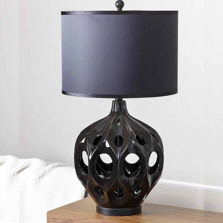 

Table lamp modern new Chinese American simple creative ceramic table lamp bedroom personality atmosphere ZA6238 ZL171