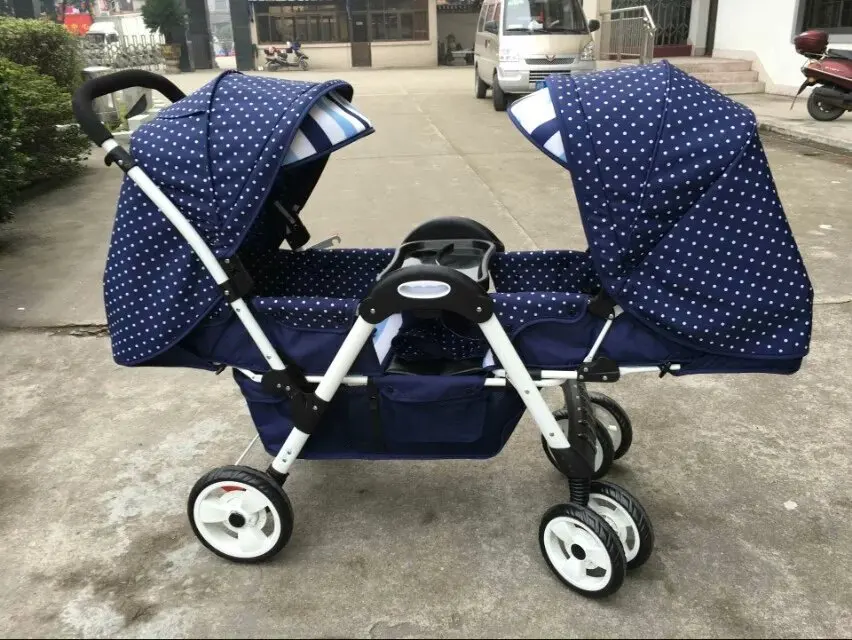 

baby stroller high landscape stroller face to face can sit lying lightweight folding stroller high quality twins stroller