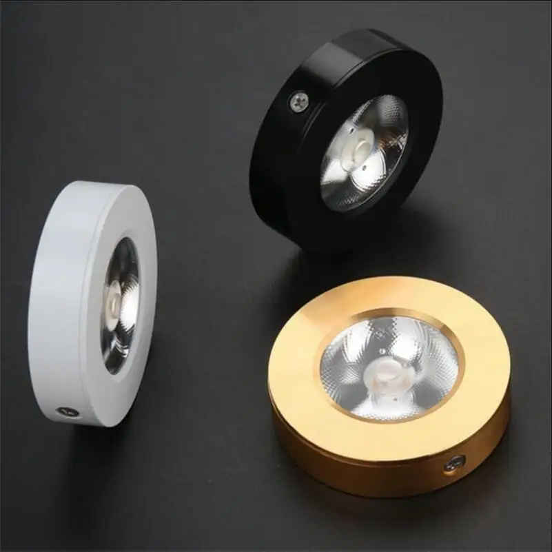10 шт. COB LED Puck light 7 Вт 12 Ультра тонкая круглая светодиодная подсветка под шкаф