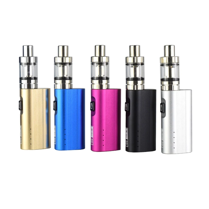 High quality HT 50W 2200mAh 50W Box Mod E-Cigarettes 2ml Atomizer Tank  vape kit Vape pen Vaporizer Vapor Electronic Cigarette 