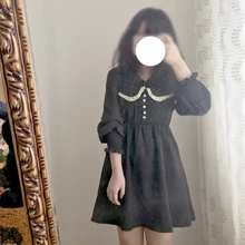 original design in japanese style with ruffle collar women dress vintage and spaghetti strap soft sister fashion summer dress