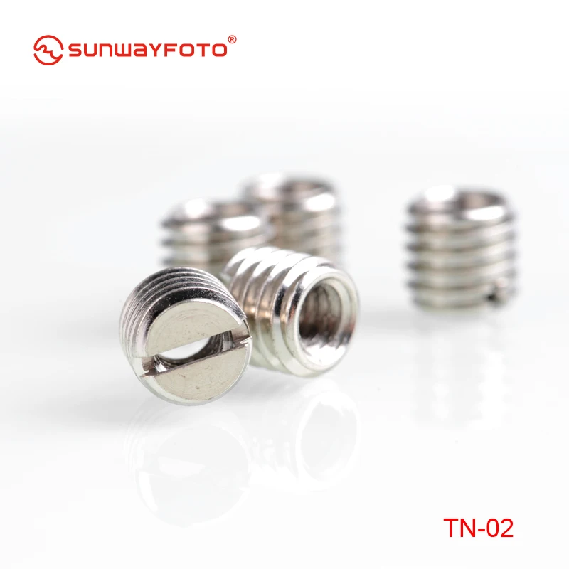 

Sunwayfoto TN-2 *5PCS Stainless Steel Slotted Post Type 1/4" to 3/8" Tripod Adapter / Bushing