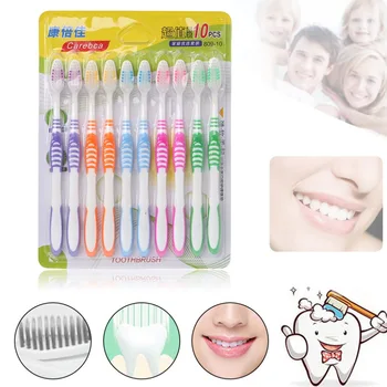 

10pc Soft Bristle Charcoal Toothbrush Natural Nano Tooth Brush Travel Brush