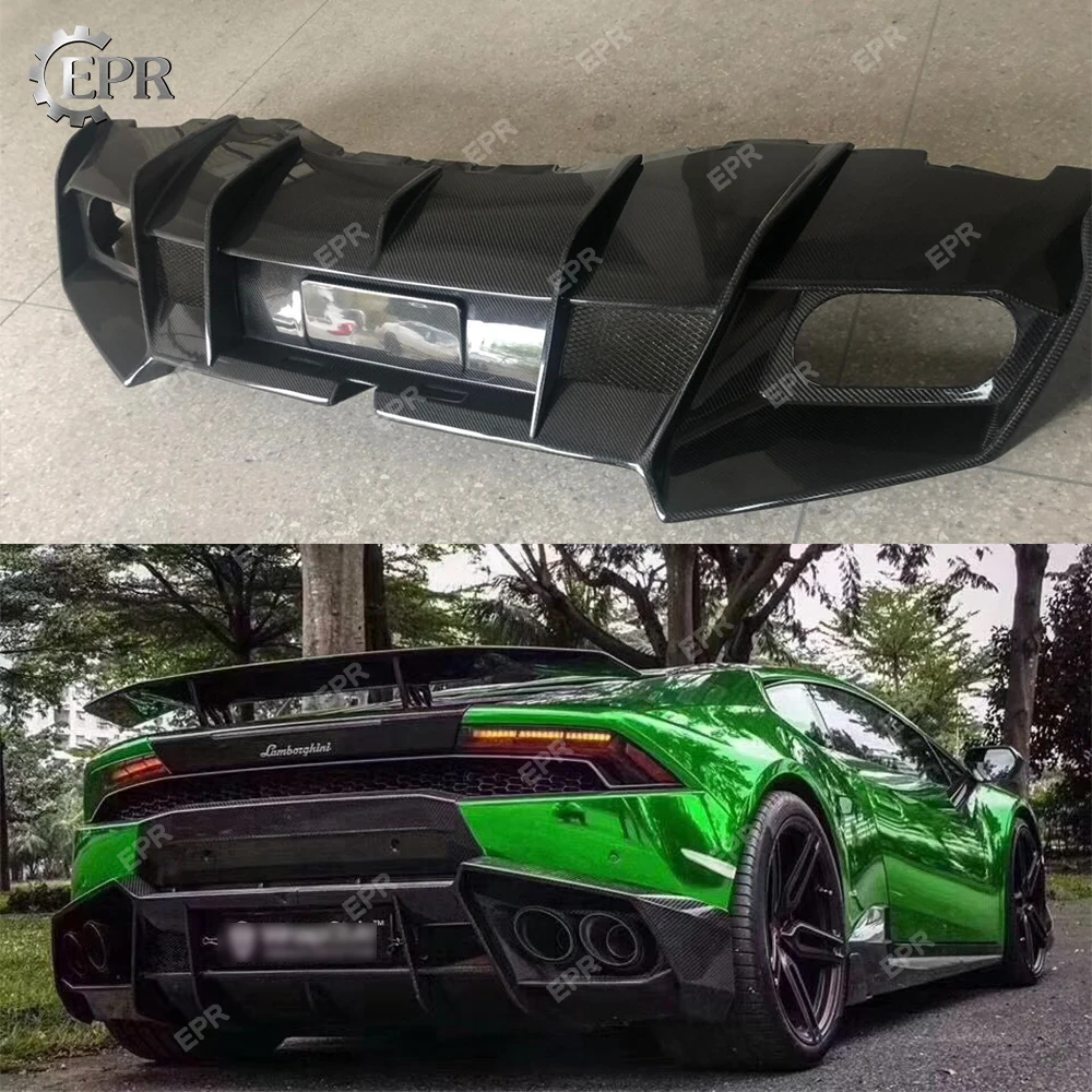 Сухой углеродный диффузор для Huracan LP610 LP580 OEM Стиль Матовый из углеродного волокна задний диффузор(замена) Корпус Комплект для LP610 Racing