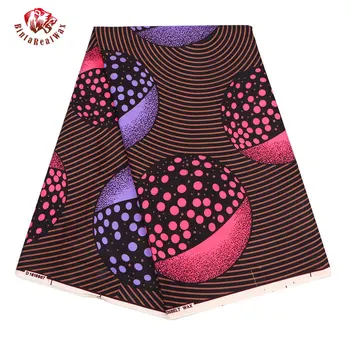 

New Polyester Wax Prints Fabric 2019 Ankara Binta Real Wax High Quality 6 yards African Fabric for Party Dress FP6157