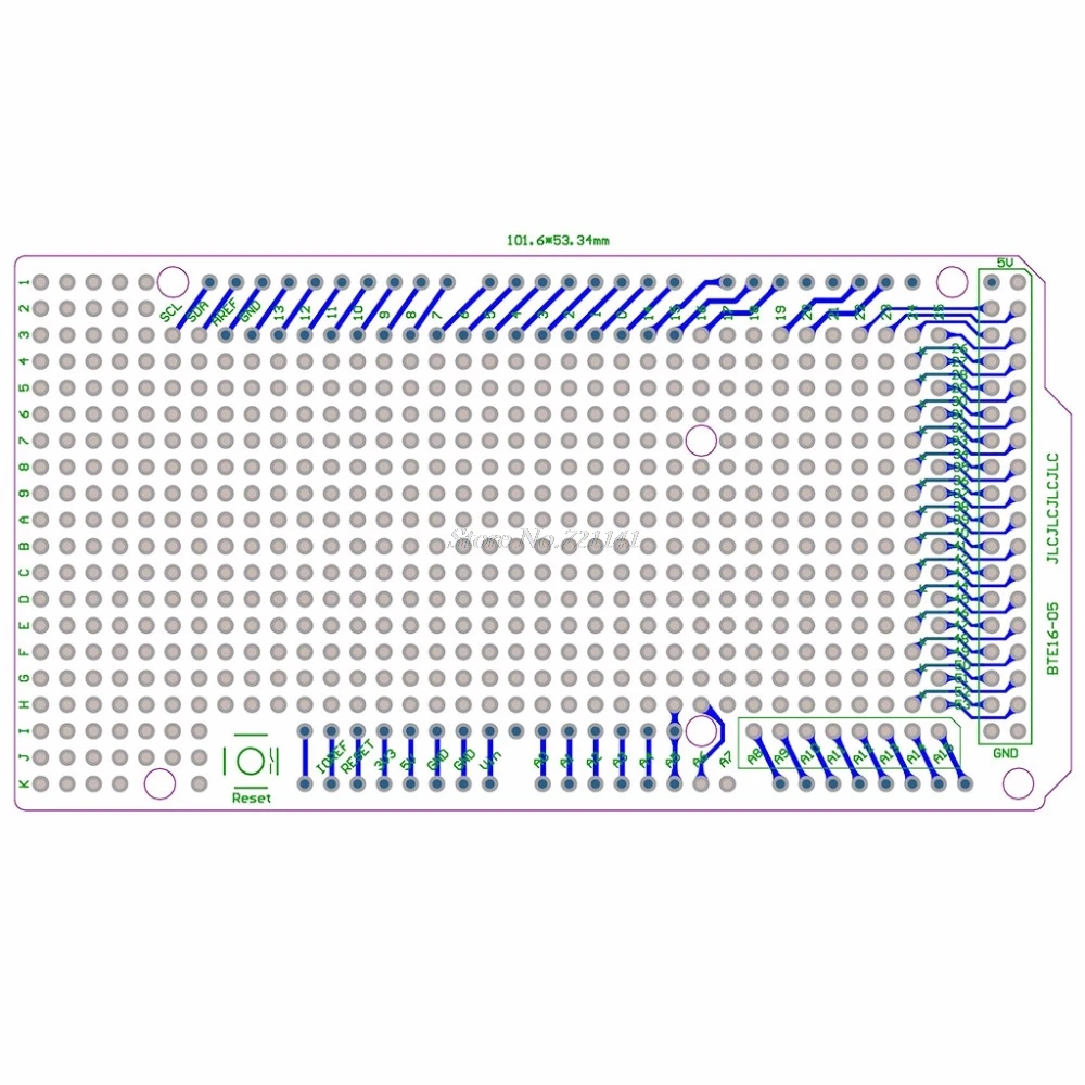 Двухсторонний PCB прототип PCB для MEGA 2560 R3 Щит DIY