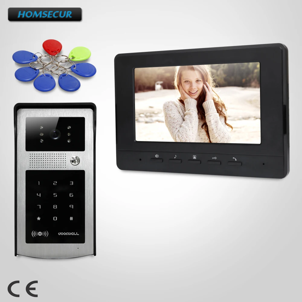 

HOMSECUR 7inch Video Door Entry Security Intercom with Mute Mode XC004-S+XM707-B