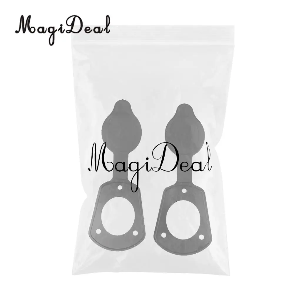 MagiDeal 2Pcs Small Black ABS Cap Gaskets for Flush Mount Fishing Rod Holders Kayak Canoe Rowing Boat Fishing Surfing Accessory